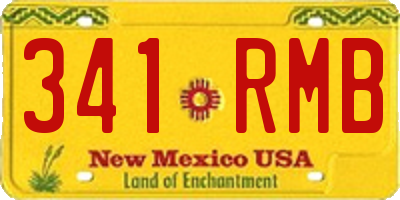 NM license plate 341RMB