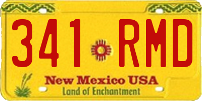 NM license plate 341RMD