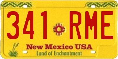 NM license plate 341RME