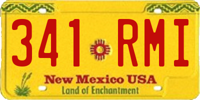 NM license plate 341RMI