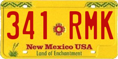 NM license plate 341RMK