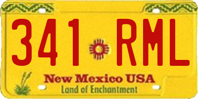 NM license plate 341RML