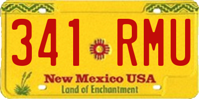 NM license plate 341RMU