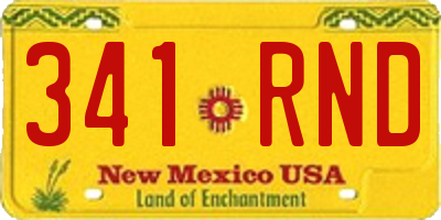 NM license plate 341RND