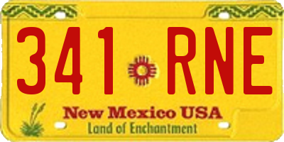 NM license plate 341RNE