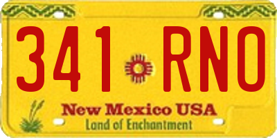 NM license plate 341RNO