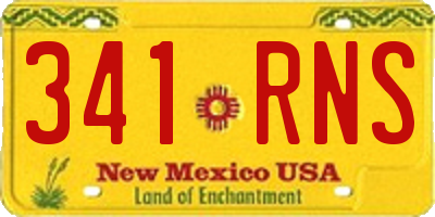 NM license plate 341RNS