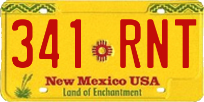 NM license plate 341RNT