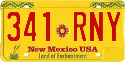 NM license plate 341RNY