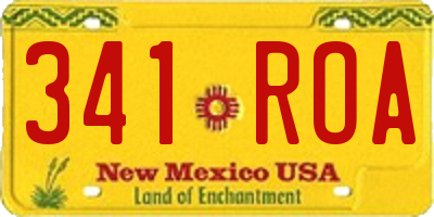 NM license plate 341ROA
