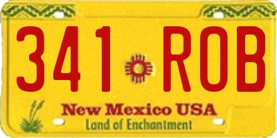 NM license plate 341ROB