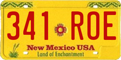 NM license plate 341ROE