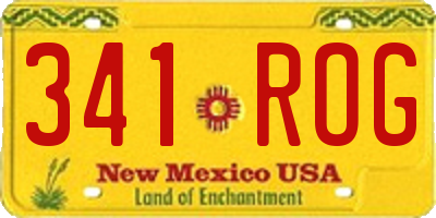 NM license plate 341ROG
