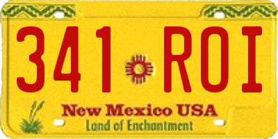 NM license plate 341ROI