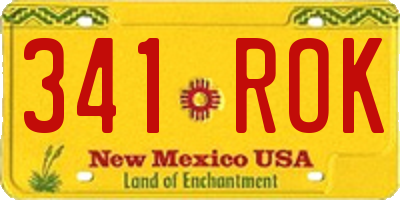 NM license plate 341ROK