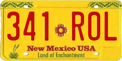 NM license plate 341ROL