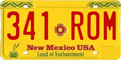 NM license plate 341ROM
