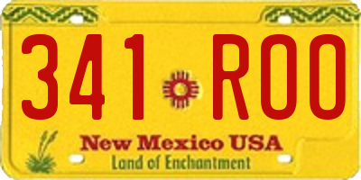 NM license plate 341ROO
