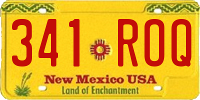 NM license plate 341ROQ