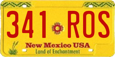 NM license plate 341ROS
