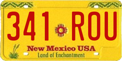 NM license plate 341ROU