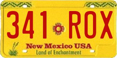 NM license plate 341ROX