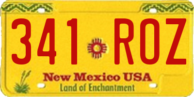 NM license plate 341ROZ