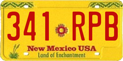 NM license plate 341RPB