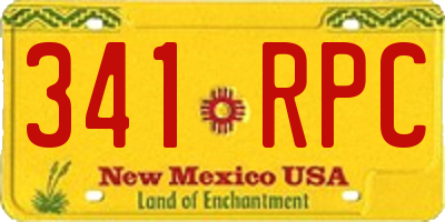 NM license plate 341RPC