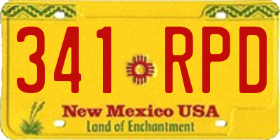 NM license plate 341RPD