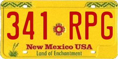 NM license plate 341RPG