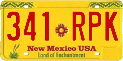 NM license plate 341RPK