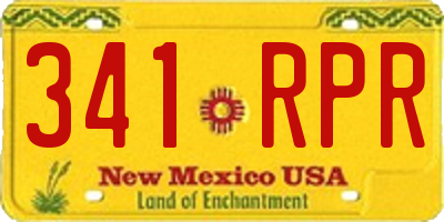 NM license plate 341RPR