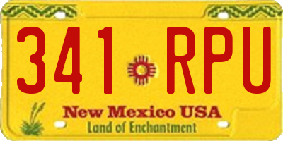 NM license plate 341RPU