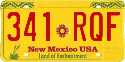 NM license plate 341RQF