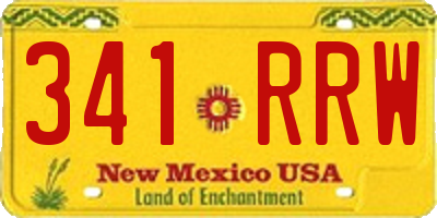 NM license plate 341RRW