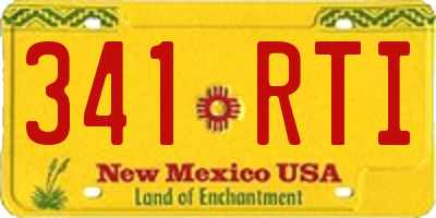 NM license plate 341RTI