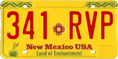 NM license plate 341RVP