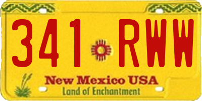 NM license plate 341RWW