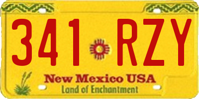 NM license plate 341RZY
