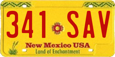 NM license plate 341SAV