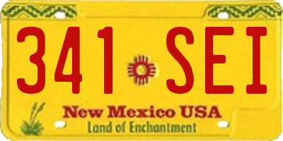 NM license plate 341SEI