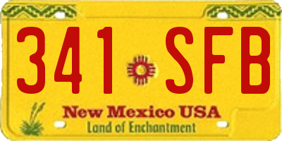NM license plate 341SFB