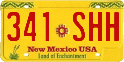 NM license plate 341SHH