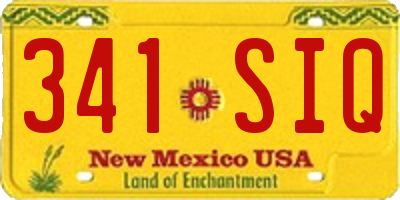 NM license plate 341SIQ