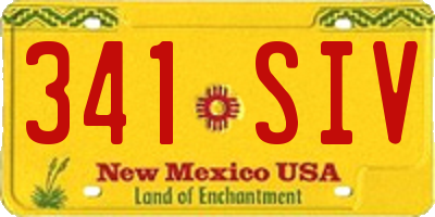 NM license plate 341SIV