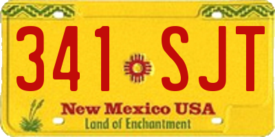 NM license plate 341SJT
