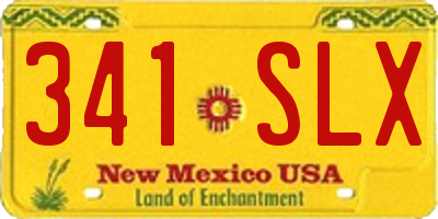 NM license plate 341SLX