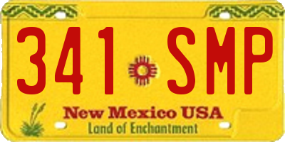 NM license plate 341SMP