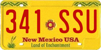 NM license plate 341SSU